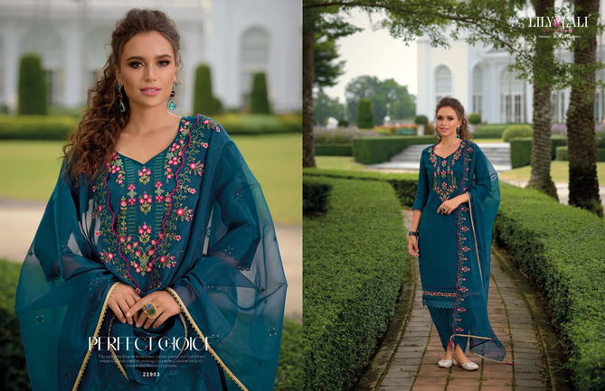 Miraan 3 By Lily Lali Jacquard Viscose Silk Readymade Suits Wholesale Price In Surat
